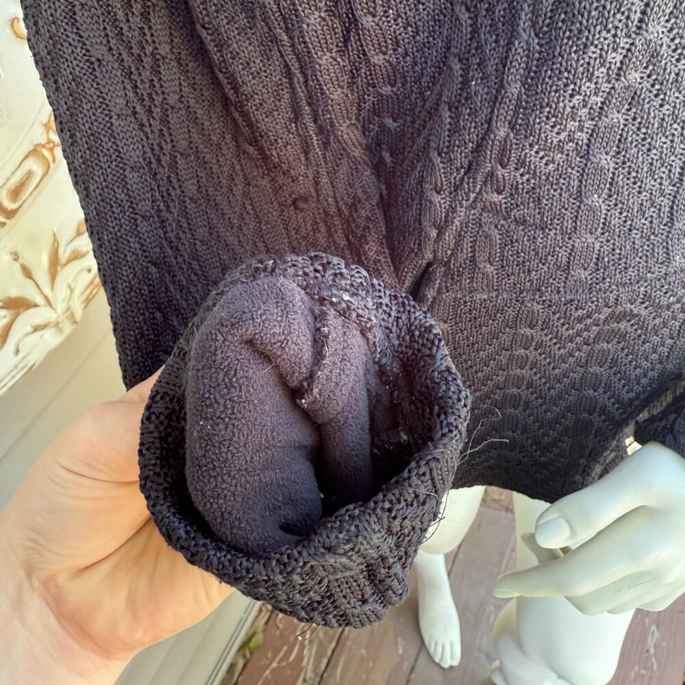 Women's Spyder Black Cable Stryke Knit Jacket - Picture 8 of 8